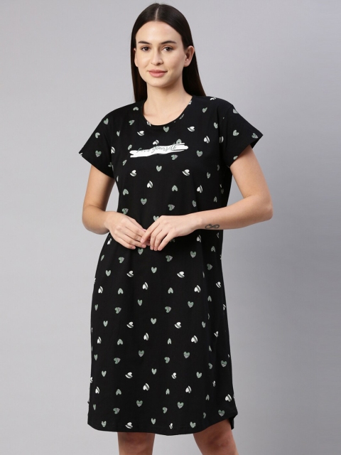 

GOLDSTROMS Black Printed Nightdress