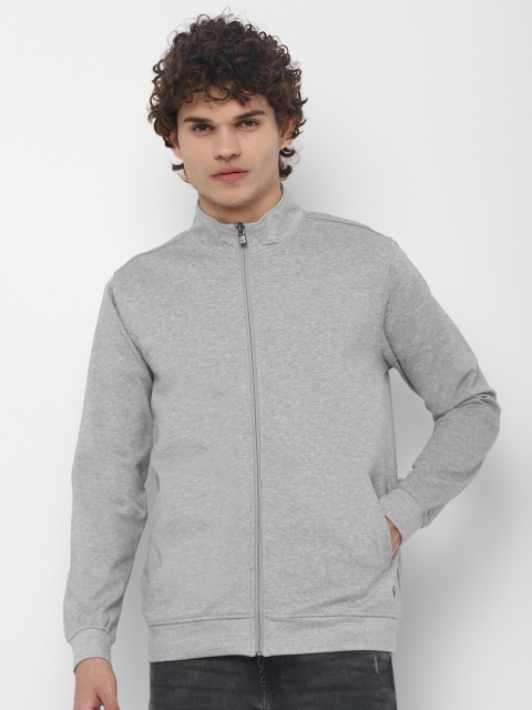 

Allen Solly Men Grey Solid High Neck Sweatshirt