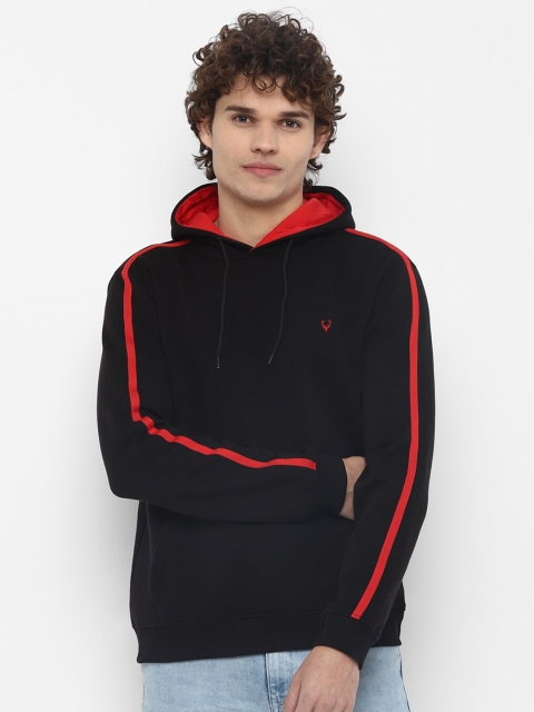 

Allen Solly Men Black Solid Hooded Sweatshirt