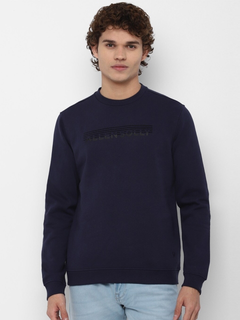 

Allen Solly Men Navy Blue Solid Sweatshirt