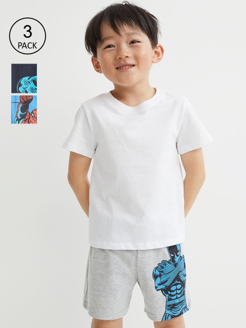 

H&M Boys Pack of 3 Printed Jersey Shorts, Blue
