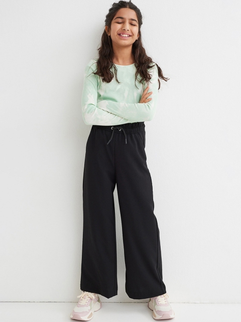 

H&M Girls Black Wide Trousers