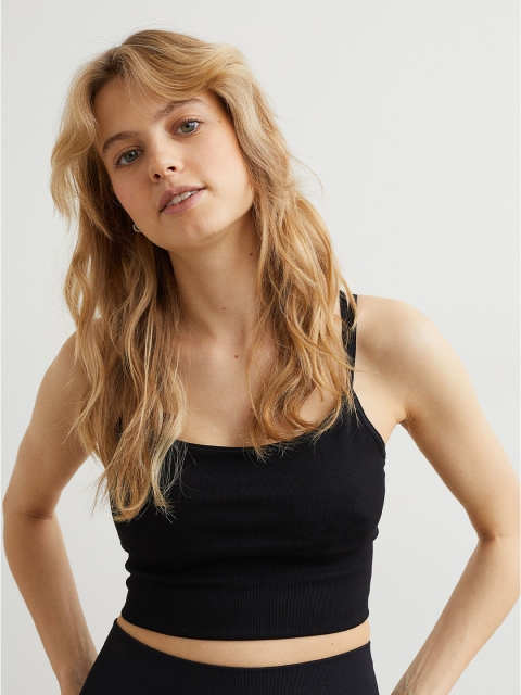 

H&M Pack Of 2 Black & Beige MAMA Seamless Sports Nursing Bras