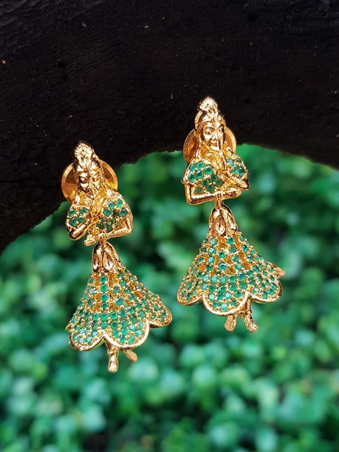

GRIIHAM Multicoloured Contemporary Jhumkas Earrings, Multi