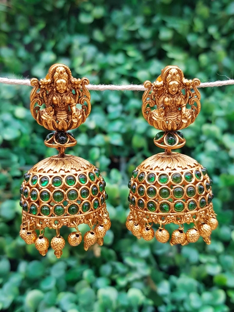 

GRIIHAM Multicoloured Contemporary Jhumkas Earrings, Multi