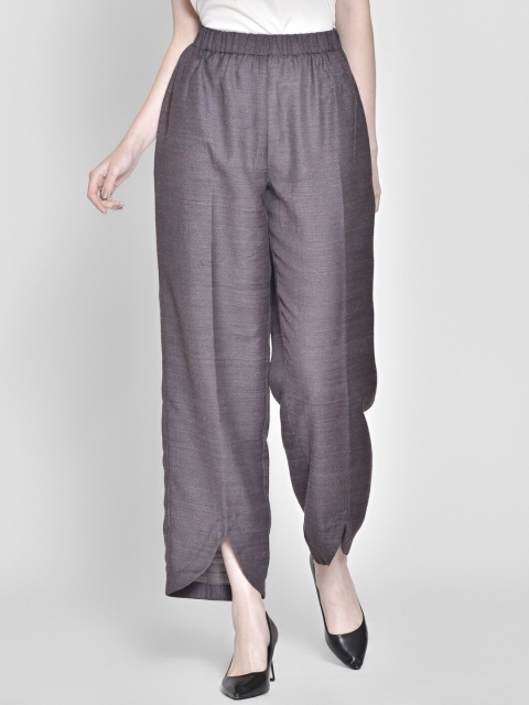 

250 DESIGNS Women Purple Original Easy Wash Trousers