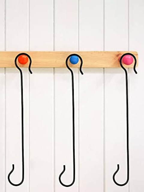 

Leafy Tales Set Of 5 Black Solid S Hooks For Hanging Pot Extension
