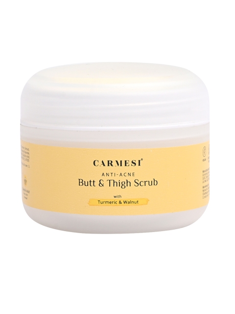 

CARMESI Anti-Acne Butt & Thigh Scrub with Turmeric & Walnut - 50g, Yellow