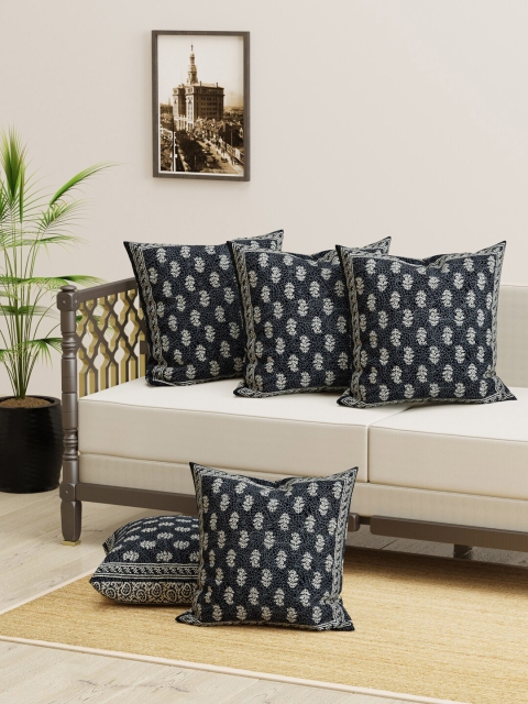 

Clasiko Grey Set of 5 Ethnic Motifs Square Cushion Covers