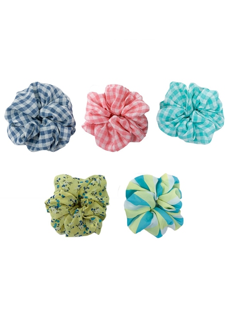 

Mint & Oak Women Set of 5 Ponytail Holders, Pink