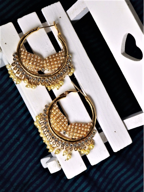 

PANASH Gold-Plated Beaded Hoop Earrings