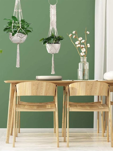 

Leafy Tales Set of 2 Off White Cotton Plant Hanger