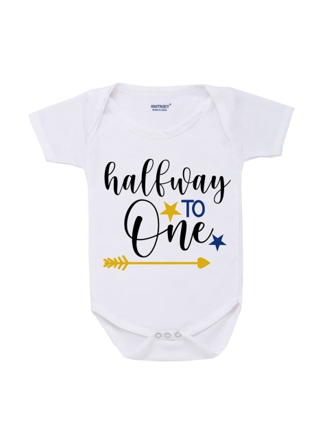 

KNITROOT Kids White Halfway To One Bodysuit