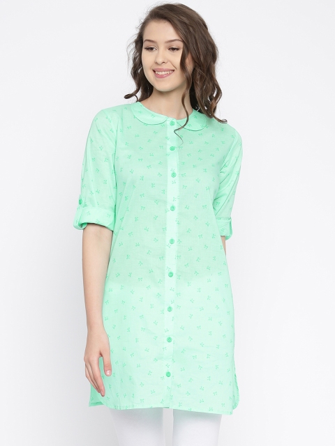 

Clt.s Sea Green Printed Sleep Shirt C458