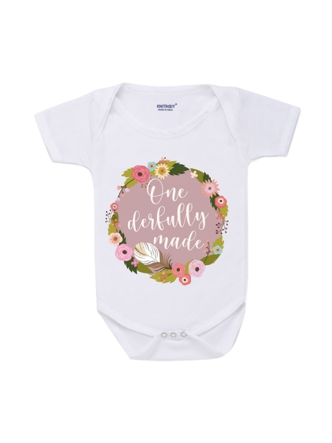 

KNITROOT Kids White One Derfully Bodysuit