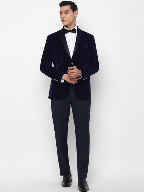 

Allen Solly Men Navy Blue Solid Single-Breasted Slim-Fit 2-Piece Formal Suit
