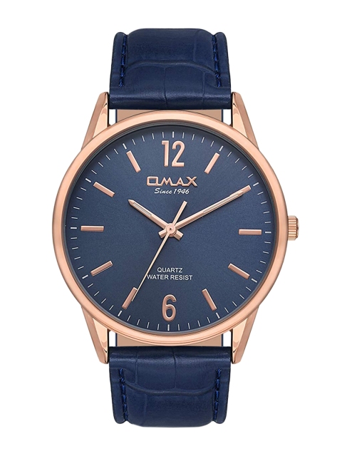 

Omax Men Blue Embellished Dial & Blue Leather Wrap Around Straps Analogue Watch JX01R44I