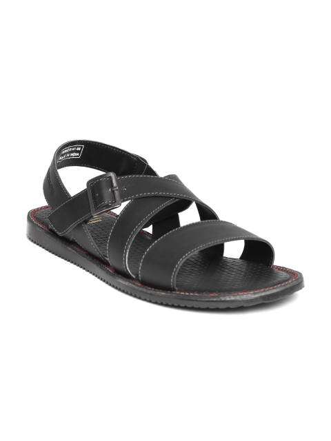 

Red Tape Men Black Leather Sandals