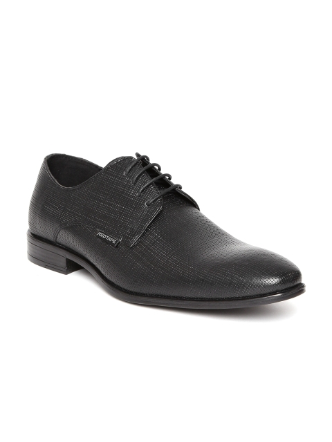 

Red Tape Men Black Textured Leather Formal Shoes