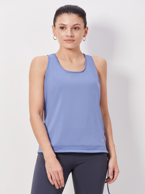 

SEEQ Women Blue Training or Gym Moisture Wicking Training or Gym T-shirt