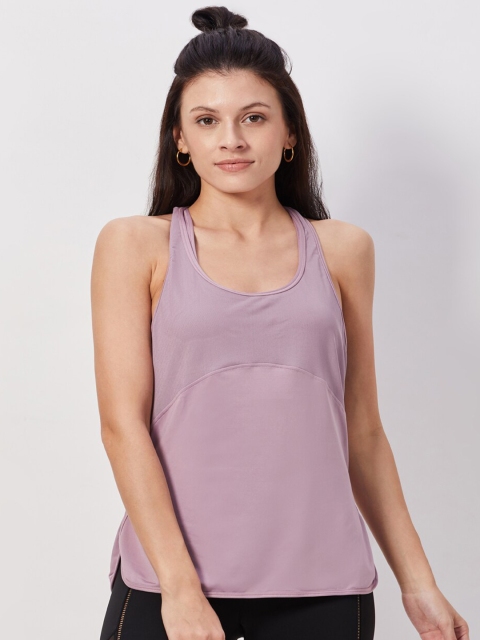 

SEEQ Women Lavender 2 Yoga Racerback Moisture Wicking Loose Yoga T-shirt