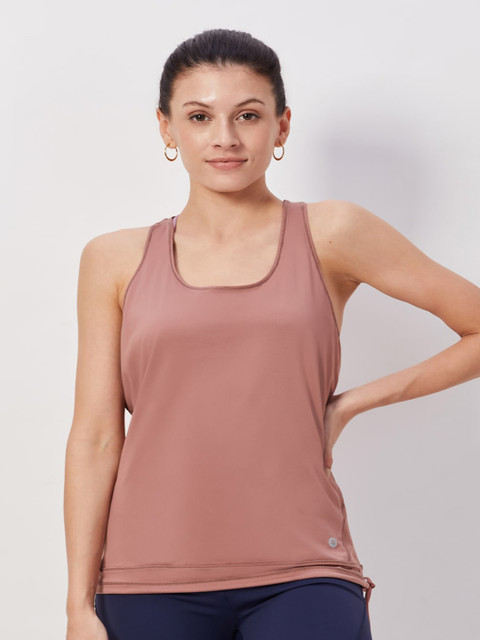 

SEEQ Women Rust Training or Gym Moisture Wicking Training or Gym T-shirt