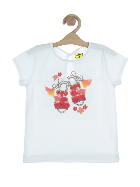 

Lil Lollipop Girls White Embroidered Top