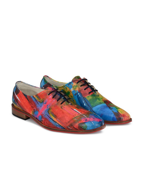 

KLEAT Men Multi-Colored Printed Formal And Party Derby