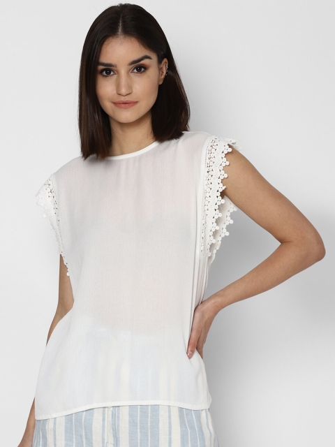 

Allen Solly Woman White Solid Top