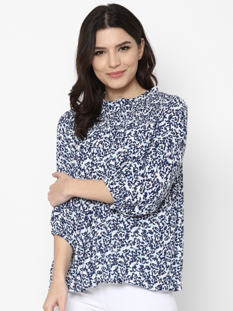 

Allen Solly Woman Blue Printed Top