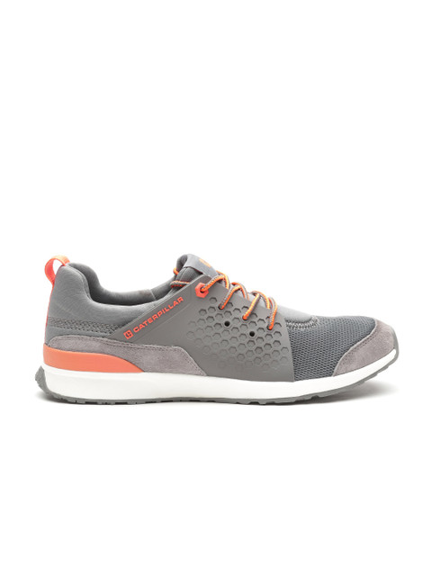 

CAT Men Grey Textured Sneakers