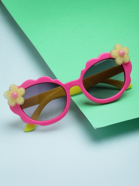 

Stoln Unisex Kids Black Lens & Pink Wayfarer Sunglasses with UV Protected Lens