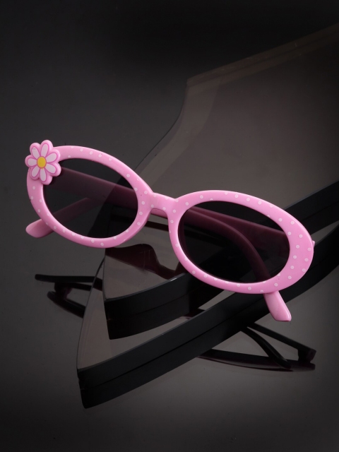 

Stoln Unisex Kids Black Lens & Pink Oval Sunglasses with UV Protected Lens