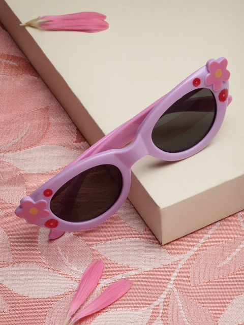 

Stoln Unisex Kids Black Lens & Pink Wayfarer Sunglasses with UV Protected Lens LM042