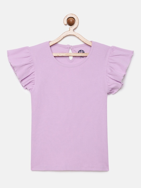 

YK Baby Girls Purple Solid Top