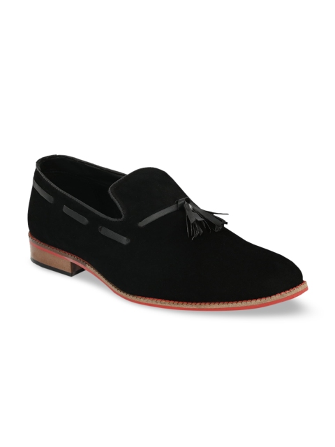 

KLEAT Men Black Velvet Loafers