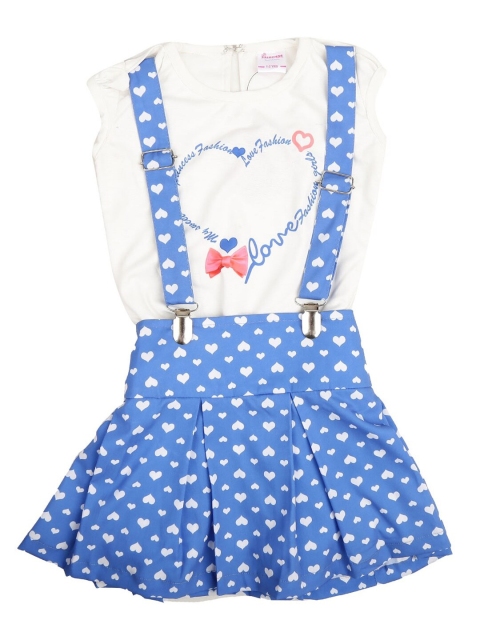 

V-Mart Girls Blue & White Printed Clothing Sets