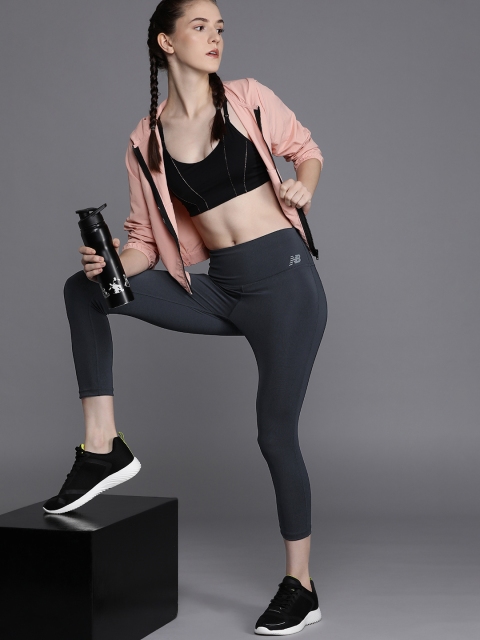

New Balance Women Navy Blue High Rise Sports Tights