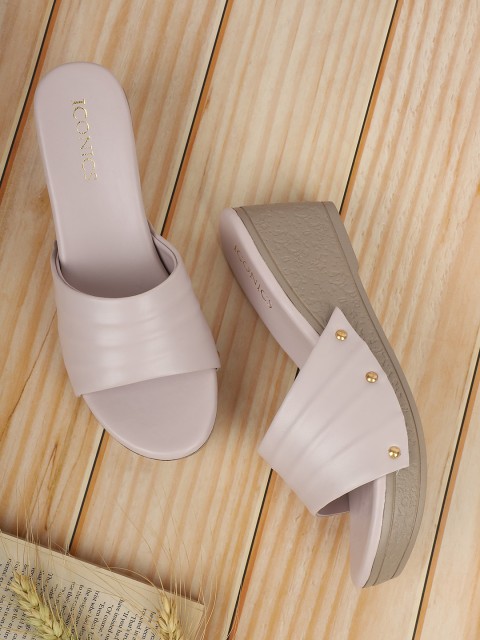

ICONICS Purple Wedge Sandals
