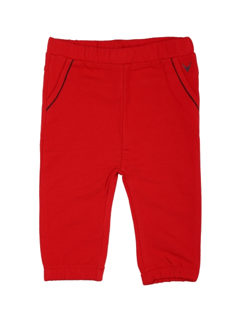 

Allen Solly Junior Boys Red Solid Pure Cotton Joggers