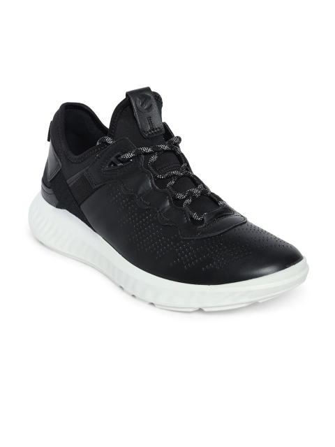 

ECCO Men Black Leather Athleisure Casual Sneaker