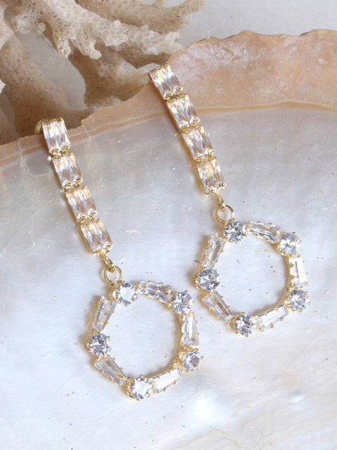 

Ayesha Gold-Toned Contemporary Drop Earrings