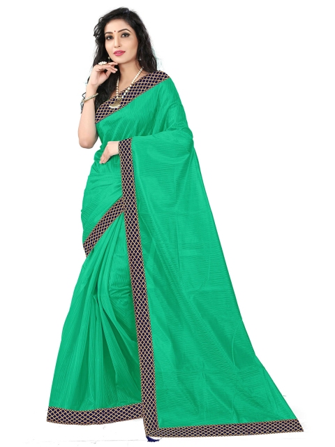 

Florence Green & Navy Blue Art Silk Saree