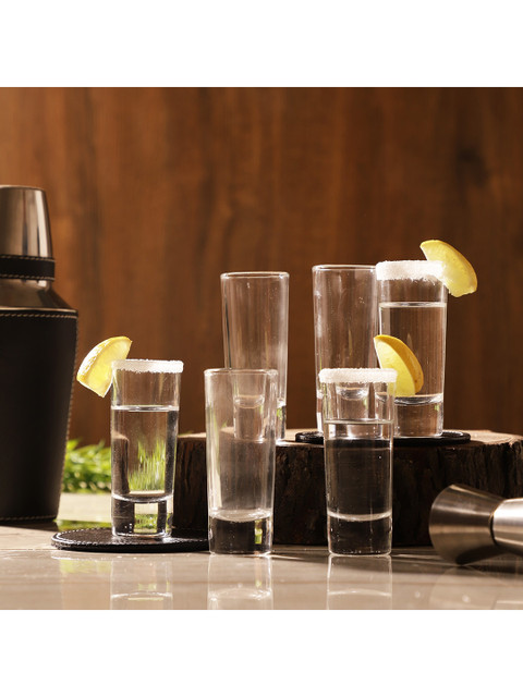 

The Decor Mart Set Of 6 Transparent Solid Shot Glasses