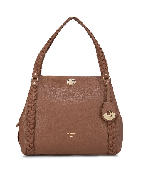 

Da Milano Brown Leather Structured Shoulder Bag