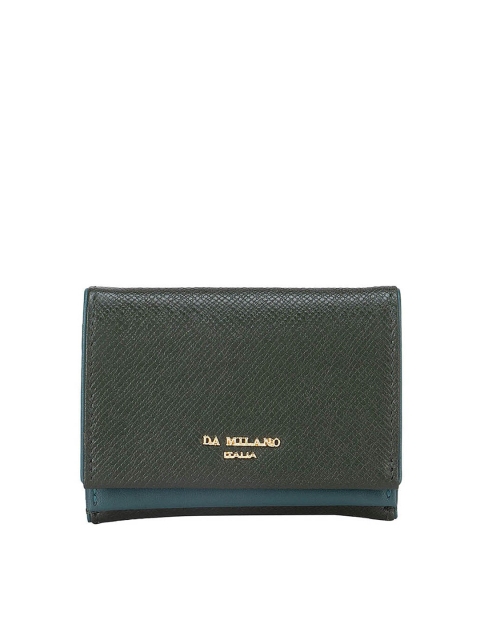 

Da Milano Men Green Textured Leather Card Holder