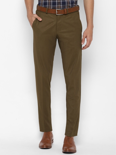 

Allen Solly Men Olive Green Slim Fit Trousers