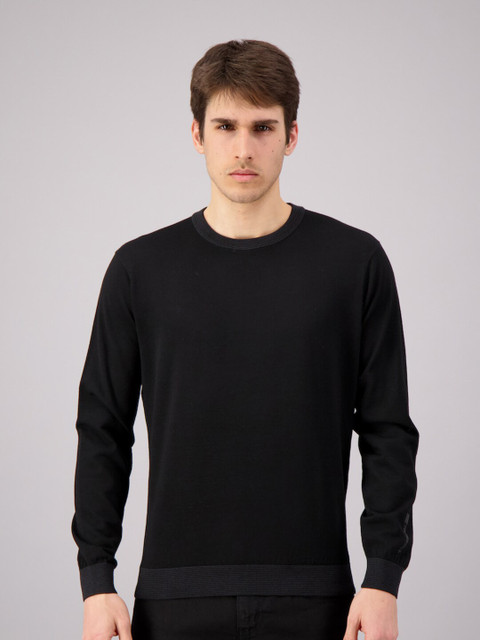 

FREESOUL Men Black Woollen Pullover Sweaters