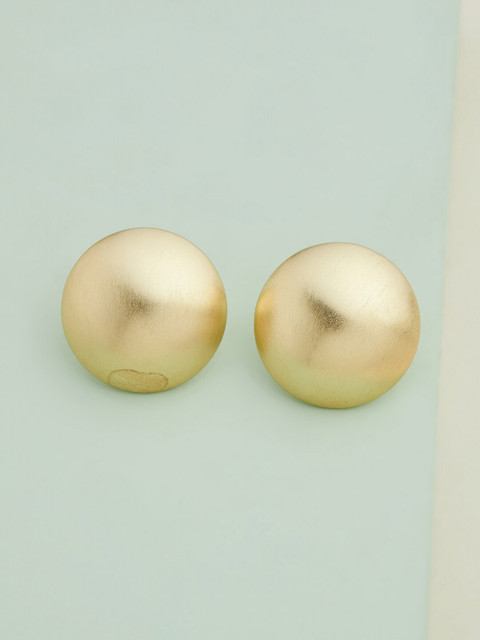 

Kushal's Fashion Jewellery Gold-Toned Circular Studs Earrings
