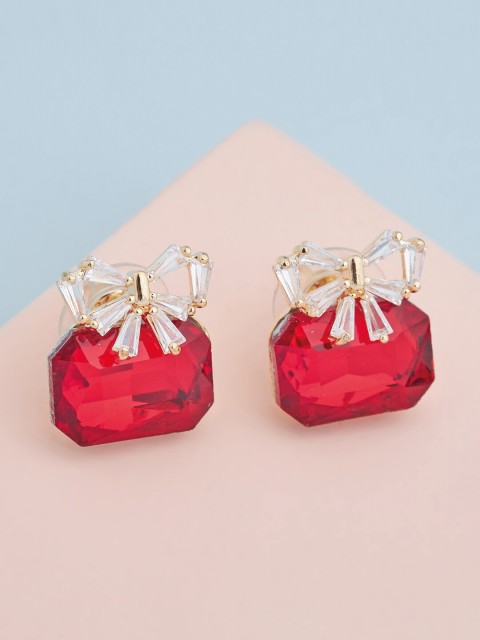 

Kushal's Fashion Jewellery Black Square Studs Earrings